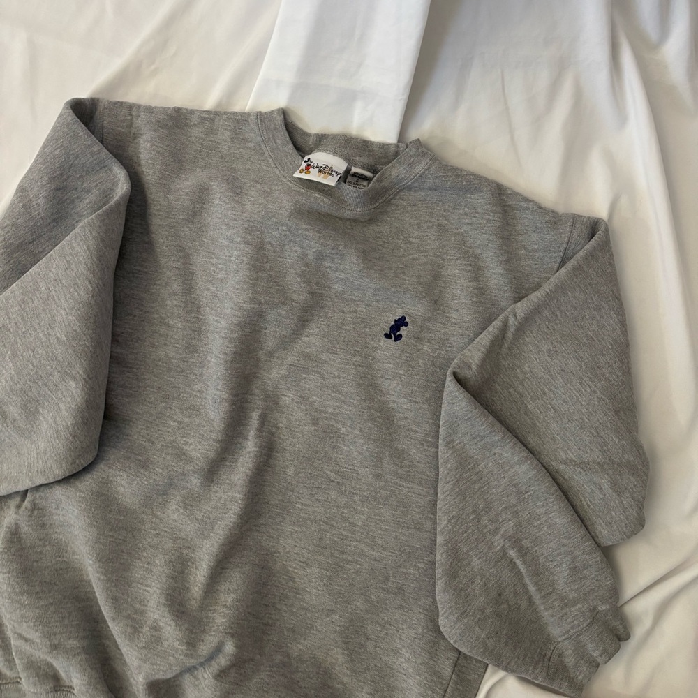 Mickey Mouse Embroidered Crewneck Sweatshirt